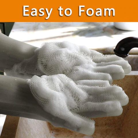 Silicone Washing Full Finger Gloves